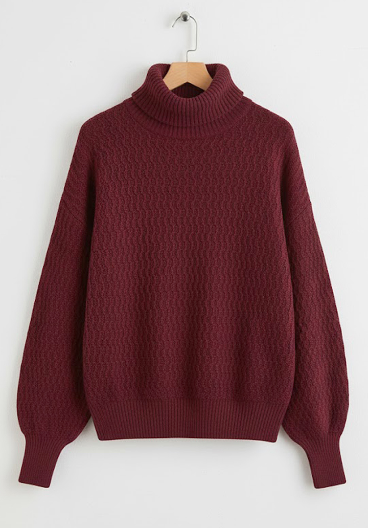 Kadın Uzun Kollu Balıkçı Yaka Triko Bluz  - 3