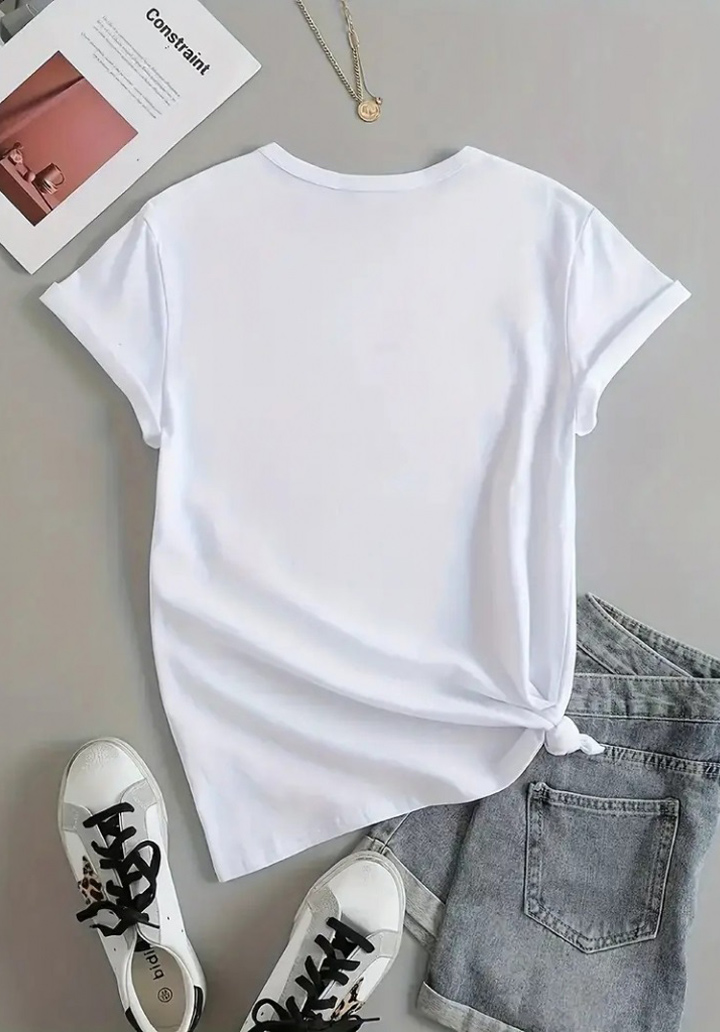 Kadın Kısa Kollu Palmiye Baskılı Viskon T-shirt  - 4