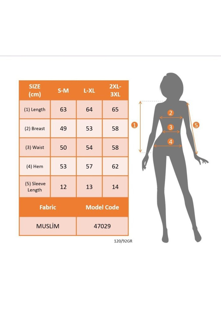Kadın Kısa Kollu V Yakalı Önden Düğmeli Müslim Bluz - 4