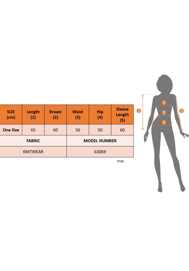 Kadın Uzun Kollu Geniş Açık Yaka Salaş Triko Bluz  - 5