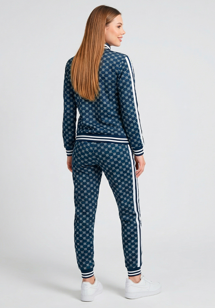 Kadın Fermuarlı Şerit Detaylı İki İplik Mevsimlik Spor Takım - 5