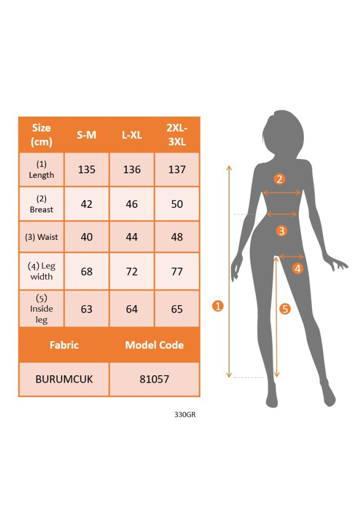 Kadın Kısa Kollu Önden Düğmeli Paçaya Doğru Geniş Cepli Uzun Bürümcük Tulum - 5