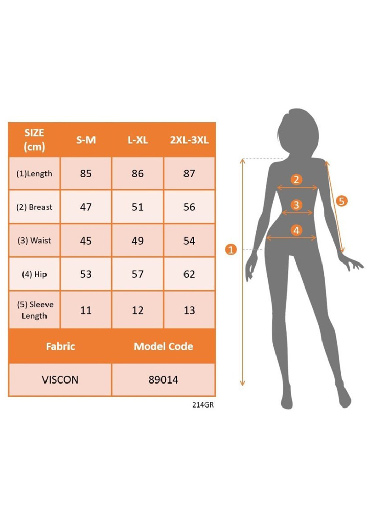 Kadın Kısa Kollu V Yakalı Viskon Elbise  - 5